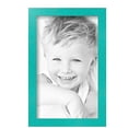 thumbnail image 2 of ArtToFrames 8" x 13" Aqua Picture Frame, 8x13 inch Green Wood Poster Frame (WOM-5186),  Pack, 2 of 7