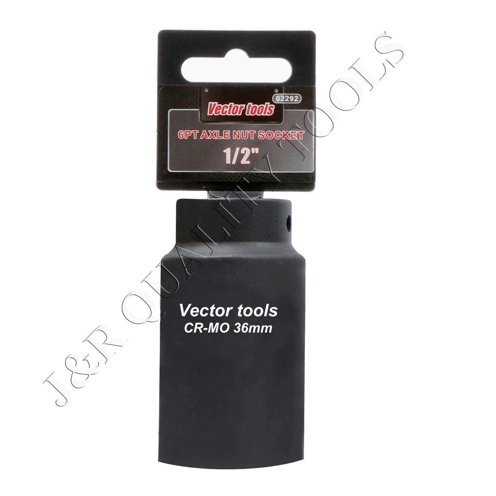 Vector 1/2' DR 36MM 6 PT Impact Axle Nut Socket Chrome Molybdenum Steel