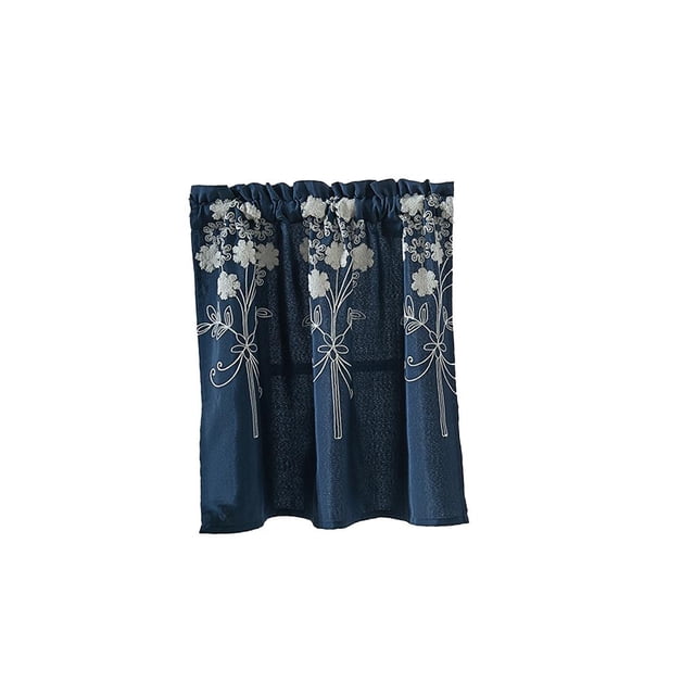 1 Pieza Floral Elegante Con Aislamiento De Cocina Media Ventana Cortinas De Nivel Corto Paneles Cortinas A Prueba De Agua 137x61cm_B Soledad Paneles de cortinas cortas