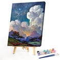 thumbnail image 2 of Dibujo acrílico cielo pintura al óleo por números Kit DIY pintura sobre lienzo sin marco FLhrweasw Nuevo, 2 of 9