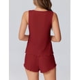 thumbnail image 3 of Ekouaer 2 Pieces Womens Tank Top Pajamas Set Soft Sleepwear Sleeveless Cami and Shorts Summer Loungewear Pjs Set, 3 of 6