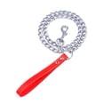 thumbnail image 1 of Metal Chain Dog With Leather Style buffer tension Handle Strong Control Leash, 1 of 6