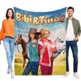 thumbnail image 1 of Bibi y Tina anti-pilling, suave, ligera, esponjosa y acogedora de lujo para hogar y cocina – Perfecta para niños y adultos,50X70cm, 1 of 6
