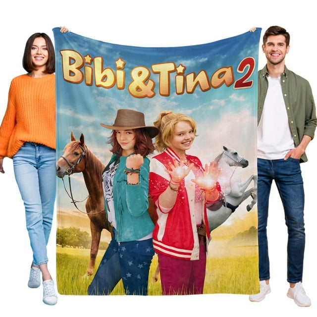 Bibi y Tina anti-pilling, suave, ligera, esponjosa y acogedora de lujo para hogar y cocina – Perfecta para niños y adultos,50X70cm