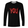 thumbnail image 3 of Generic Men's Trendy Valentines Day T-Shirt Cute Love Heart Graphic Basic Sweater Funny Crew Neck Muscle Pullover Tops, 3 of 4