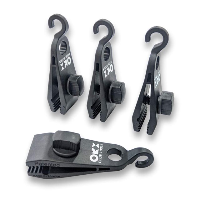 Abrazaderas para Lonas ORXPLUS TOOLS con Tornillo de Mariposa 4 unidades para Toldos de Camping