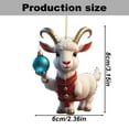 thumbnail image 3 of 2025 New Christmas Goat Creative Ornament Acrylic Hanging Decoration for Christmas Trees/ Christmas Cute Cartoon Goat Ornament D, 3 of 5