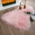thumbnail image 1 of JOLUSERE Luxury Ultra Soft Faux Fur Area Rugs,2'x3'Fur Chair Cover Seat Pad Small Fuzzy Fur Rugs, Pink, 1 of 8