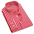thumbnail image 4 of Wyzesi Chemise Rayée Manches Longues Hommes Mode Décontractée Simplicité Coréenne Slim Rayée Col à Revers Chemise d'Été Tendance Crop, 4 of 9
