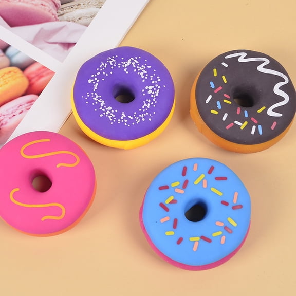 Donut Squeeze Fidget Toy for Adult, Soft Stress Relief Toy Tabletop Ornament & Dessert-Themed Desktop Decoration Birthday Gifts