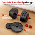 thumbnail image 4 of 33lbs Adjustable Dumbbell Set, 4-in-1 Home Gym Equipment, Converts to Barbell & Kettlebell, Strength Training for Men & Women, Space Saving All in One Weights Set, 4 of 9