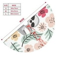 thumbnail image 5 of Kll 48" Christmas Tree Skirt Cute Cartoon Sloth Xmas Tree Skirts Mat For New Year Xmas Holiday Party Indoor Outdoor Home Decoration, 5 of 9
