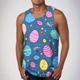 thumbnail image 1 of Camiseta sin mangas de cuello redondo para hombre, ropa de ocio, fitness, para el hogar, pijama, camiseta con estampado a color, blusa deportiva de poliéster para hombre, 1 of 5