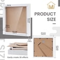 thumbnail image 2 of DEMAIKE 10x10 Shadow Box Picture Frame 2-Pack Wood 3D Picture Frame with Glass Cover Display Case for Medals, Wedding Memories, Tickets, and Photos, White, 2 of 4