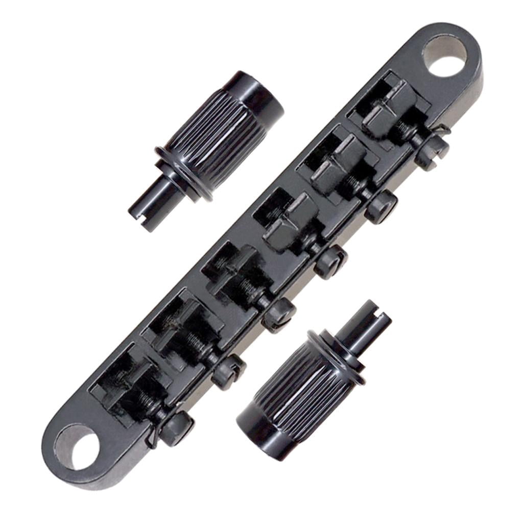 Dualoai Bridge & Stop Tail Bar for LP EPI Electric Guitar Parts - Black