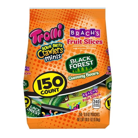Fruit Jell Slices Ferrara Favorites Variety Pack, Black Forest, Trolli, Brach's Fruit Slices Gummy Candy, 150 ct ()