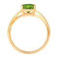 thumbnail image 3 of 2 ct Emerald Cut Natural Peridot Solitaire 18K Yellow Gold Womens Engagement Ring, 3 of 4