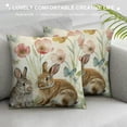 thumbnail image 3 of Happy Hello Spring Flowers Throw Pillow Covers Pink Cushion Case Decoration for Sofa, 3 of 5
