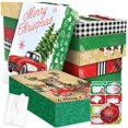thumbnail image 1 of Cajas de regalo para fiestas divertidas de Navidad, tamaño XL, con pañuelos y pegatinas, 1 of 7