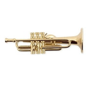 Miniature GOLD TRUMPET MAGNET Musical Instrument, 2.5" Long, Superb Detail