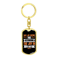 thumbnail image 4 of They Joy Before Thee Isaiah 9:3 Stainless Steel or 18k Gold Premium Swivel Dog Tag Keychain, 4 of 8