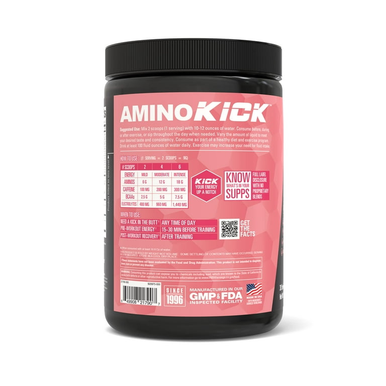 NutraBio Amino Kick - Amino Acid Energy Formula - BCAA's