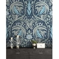 thumbnail image 4 of NextWall  Bird Ogee Peel and Stick Wallpaper 20.5 in. W x 18 ft. L - Navy & Sky Blue, 4 of 8