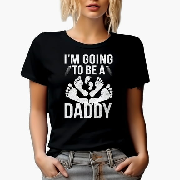 I'm Going to be a Daddy, Pregnancy Announcement, Black T-Shirt, Small