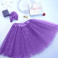thumbnail image 2 of XFHLMJFF Girls Skirt Toddler Kids Children Tutu Paillette Colorful Petticoat Dancewear Star Leisure Style, 2 of 4