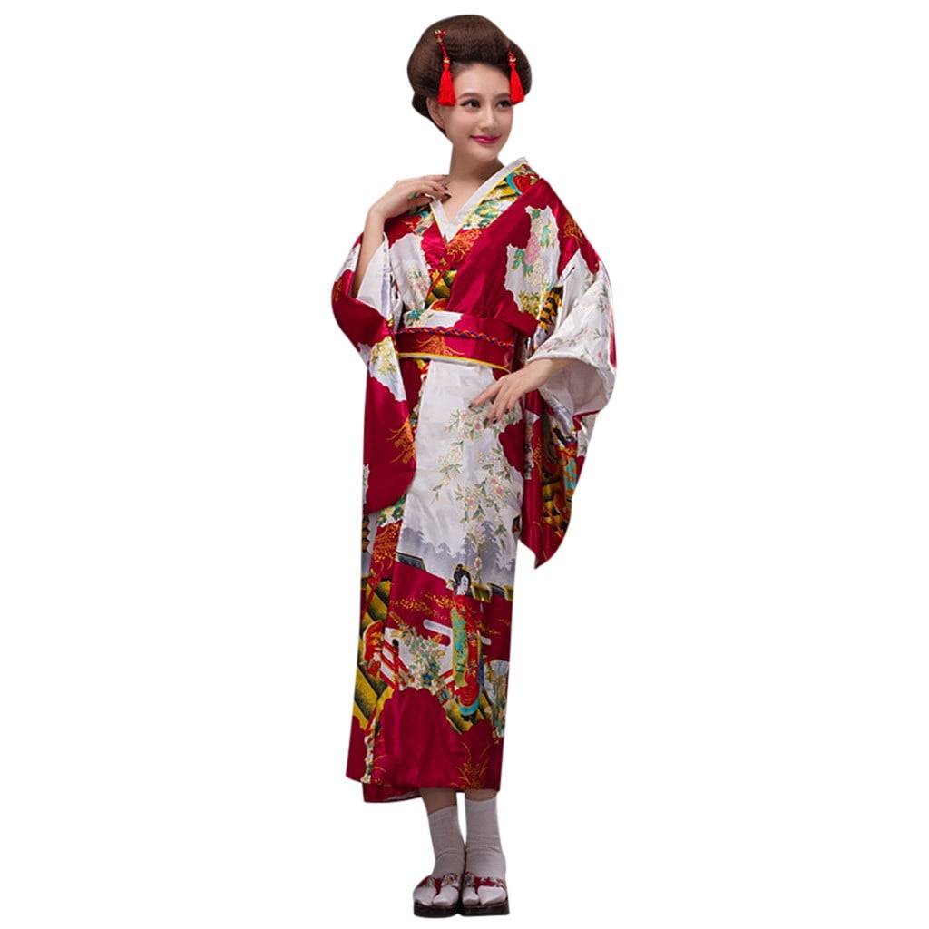Sun Dress Vacation Women's Print Kimono Robe Tradition Al Japanese