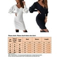 thumbnail image 5 of Frontwalk Ladies Mini Dress Lantern Sleeves Short Dresses V Neck Women Sexy Long Sleeve White 2XL, 5 of 5