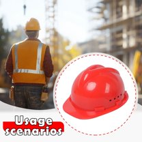 koolsoo Hard Hat Breathable Sturdy Construction Helmet for Outdoor Engineering Labor Red