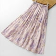 thumbnail image 2 of Purple Juniors Floral Graphic Loose Fit Faux Linen Skort for Women Maxi Long Midi Knee Length Casual Boho 2025 Clothes Fashion L, 2 of 9