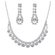 thumbnail image 4 of Conjunto de joyería de boda para novia, pendientes, collar y gota de agua con circonitas y diamantes brillantes, 4 of 6