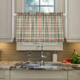 thumbnail image 2 of Yayeee Kitchen Curtains Tier Pair Light Filtering 27"x36" Rod Pocket Short Cafe Window Panel, Red Green Tartan Pattern, 2 of 7