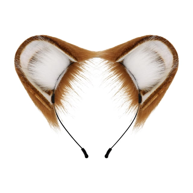 Diadema con orejas de hámster jinwen para cosplay y Halloween marrón