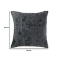 thumbnail image 5 of Saltoro Sherpi 20 x 20 Cotton Accent Pillow with Ikat Pattern, Set of 4, Slate Gray, 5 of 5