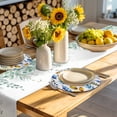 thumbnail image 4 of Watercolor Botanical Round 15 Inch Placemats Set of 4, Blue Yellow Leaves Floral Plants Spring HeatResistant Non Slip Place Mats for Dining Table, Wipeable Braided Kitchen Table Mats for Housewarming, 4 of 9