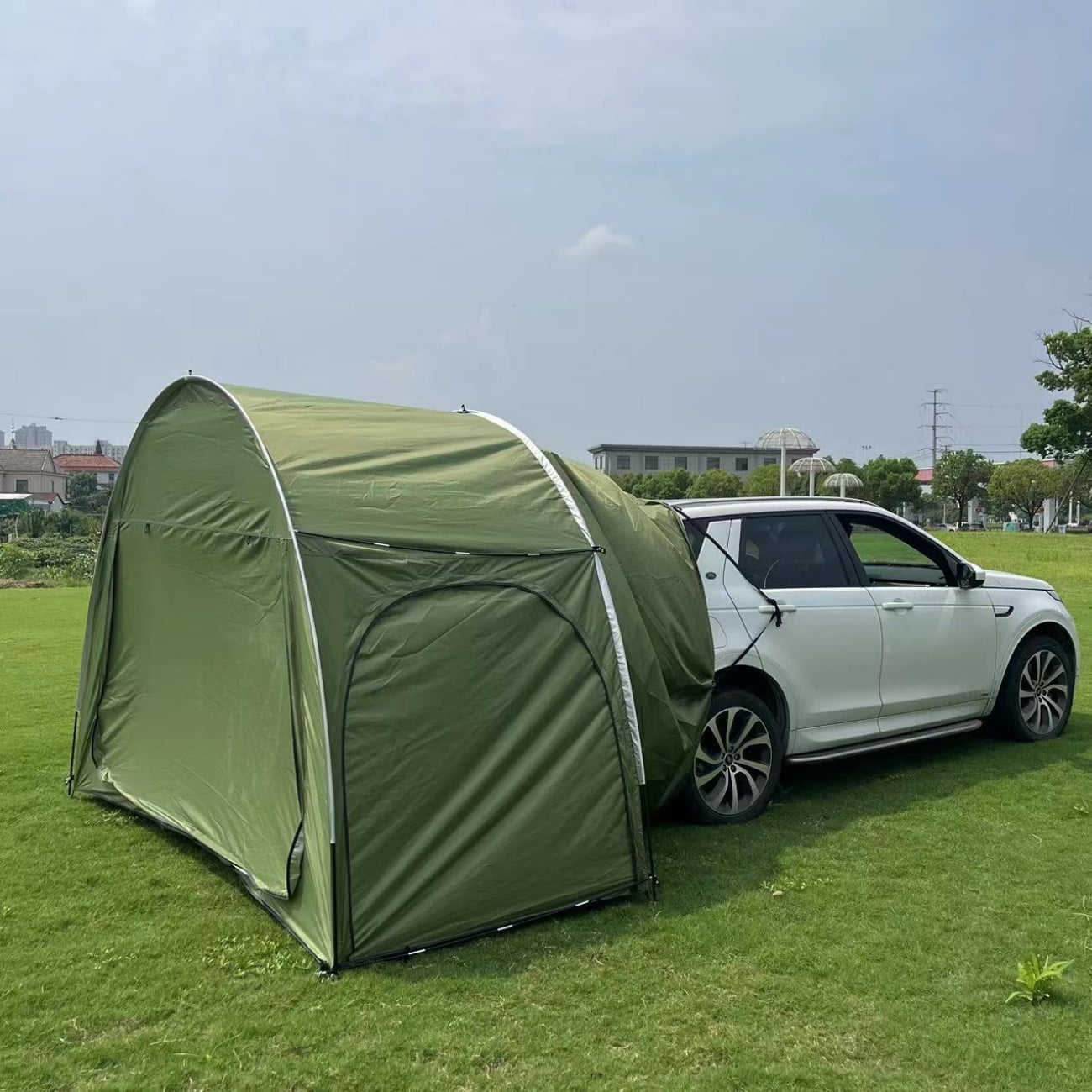 Outdoor Portable SUV Camping Tent Car Arch Rear Camping Bike Tent with Three Doors for 2 Persons