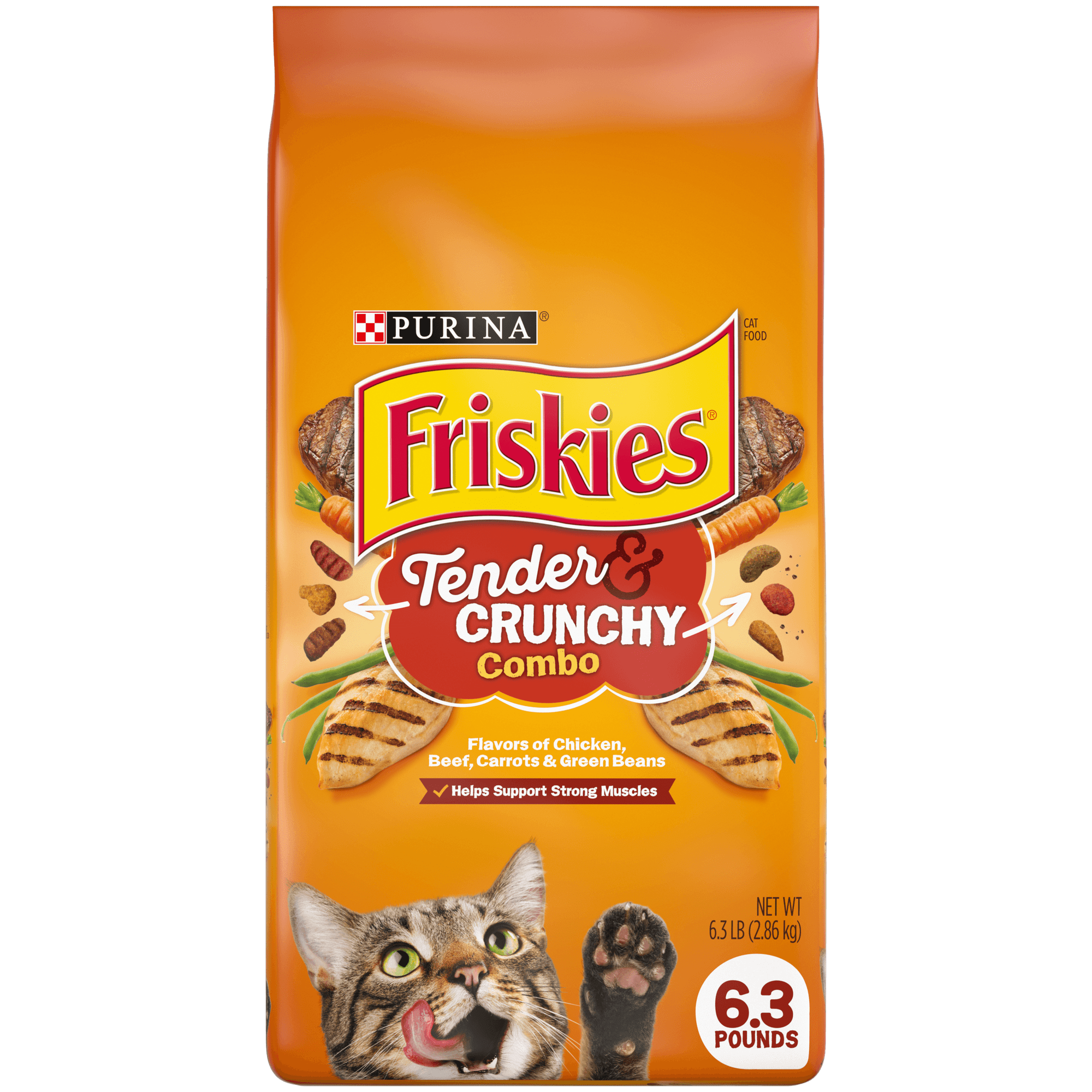 Purina Friskies Tender & Crunchy Combo Adult Dry Cat Food - 6.3 lb. Bag