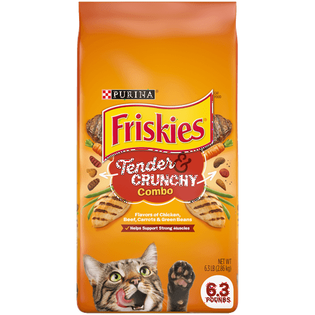 Friskies Dry Cat Food, Tender & Crunchy Combo, 6.3 lb. Bag