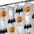 thumbnail image 3 of Halloween Pumpkin Ghost Bat Pattern Shower Curtain 36"x72" ,Bathroom Decorative Shower Curtains Set with 12 Hooks,Modern Waterproof Washable Shower Curtain, 3 of 6