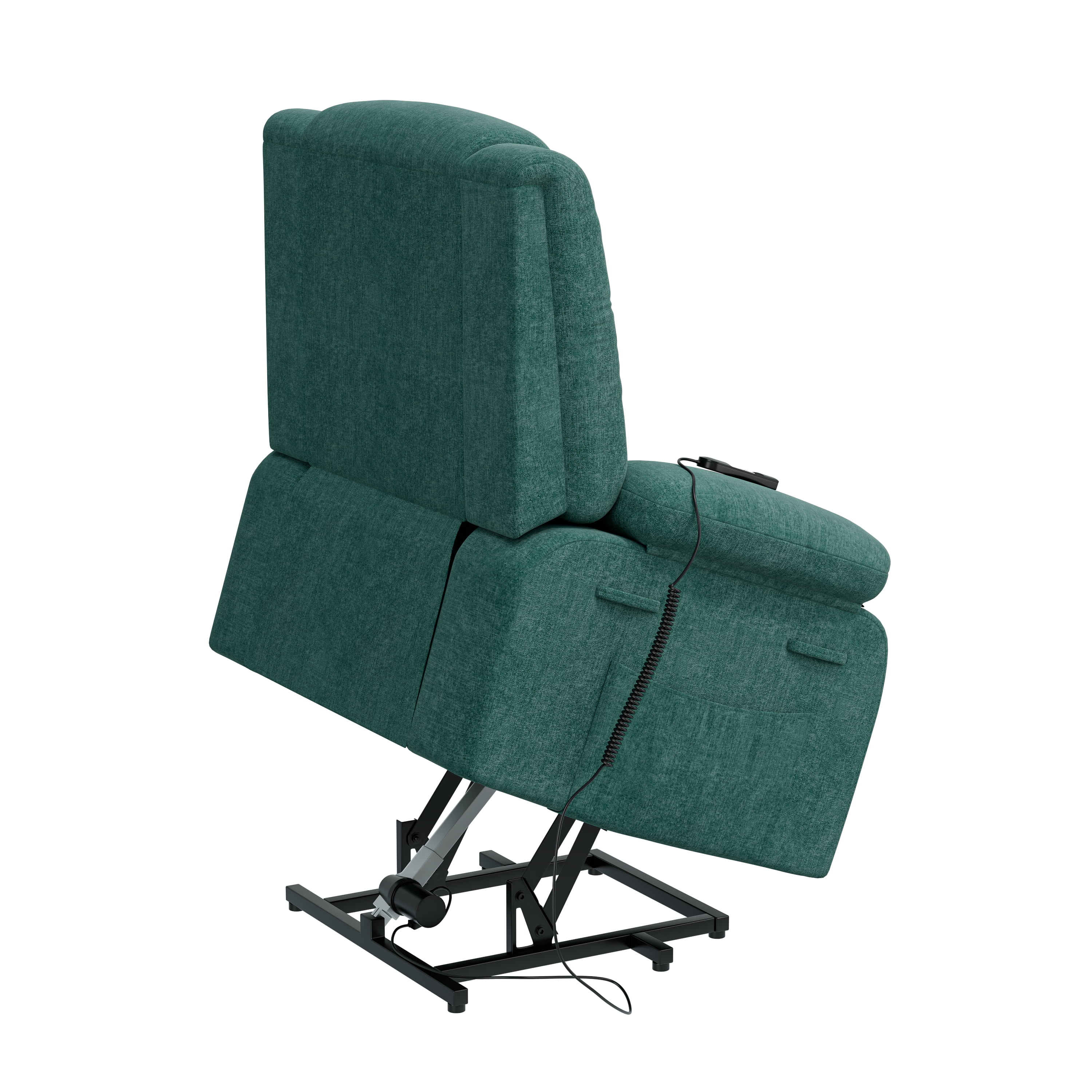 Homesvale Power Lift and Recliner Chair, Jade Green Chenille, For Living Room & Bedroom