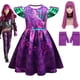 thumbnail image 2 of Nuevo disfraz de Mal de Descendants 3 para niñas, disfraz de Evie para cosplay, disfraz de fantasía para niños, ropa de Halloween, peluca, vestido elegante para fiesta de cumpleaños, 2 of 5