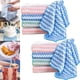 thumbnail image 3 of Paquetes de paños de limpieza, paños de fibra de limpieza, paños de terciopelo coral grueso, paños de limpieza superabsorbentes, paños antiadherentes (colores mixtos, 10 unidades, 9,8 x 9,8 pulgadas), 3 of 8