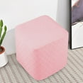 thumbnail image 4 of Stretch Ottoman Cover Furniture Ottoman Foot Rest Cover for Footrest Foot Stool , Pink, 4 of 7