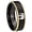 Black And Gold Step Edge, variant on Elephant Concave Black Tungsten Men Ring 10MM