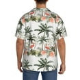 thumbnail image 3 of Kdxio Men'S Hawaiian Shirt For Men Short Sleeve Shirt Flamingo Palm Trees Summer Casual Holiday Beach Button Down T-Shirts, 3 of 5