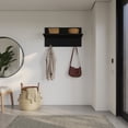 thumbnail image 3 of Nexera Porto Entryway Wall-Mounted Coat Rack, Black, 3 of 7