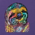 thumbnail image 2 of Funny Neon Sloth | Dean Russo Art Animal Lover Tri-Blend Racerback Sleeveless Top, Purple Rush, M, 2 of 5
